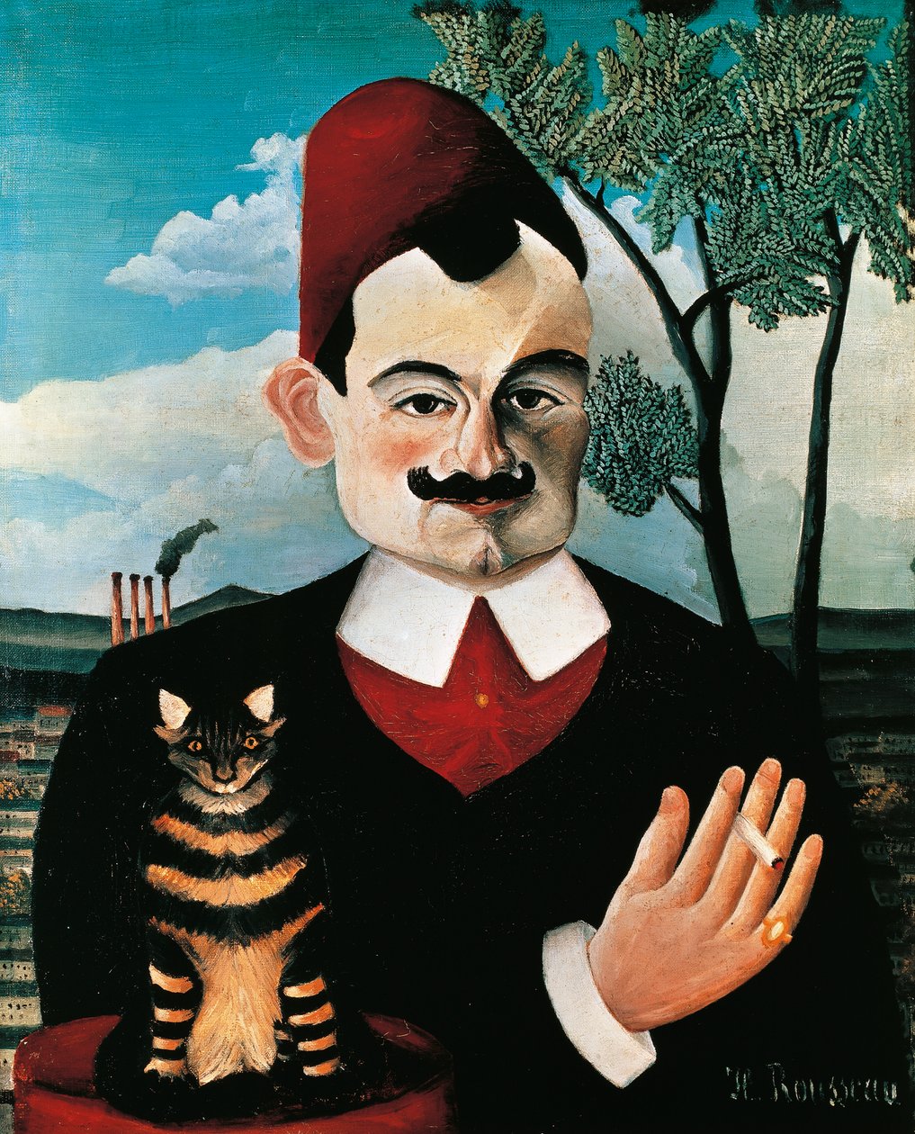 Portrét Pierra Lotiho, pseudonym Louis Marie Julien Viaud, francouzského spisovatele od Henri J.F. Rousseau