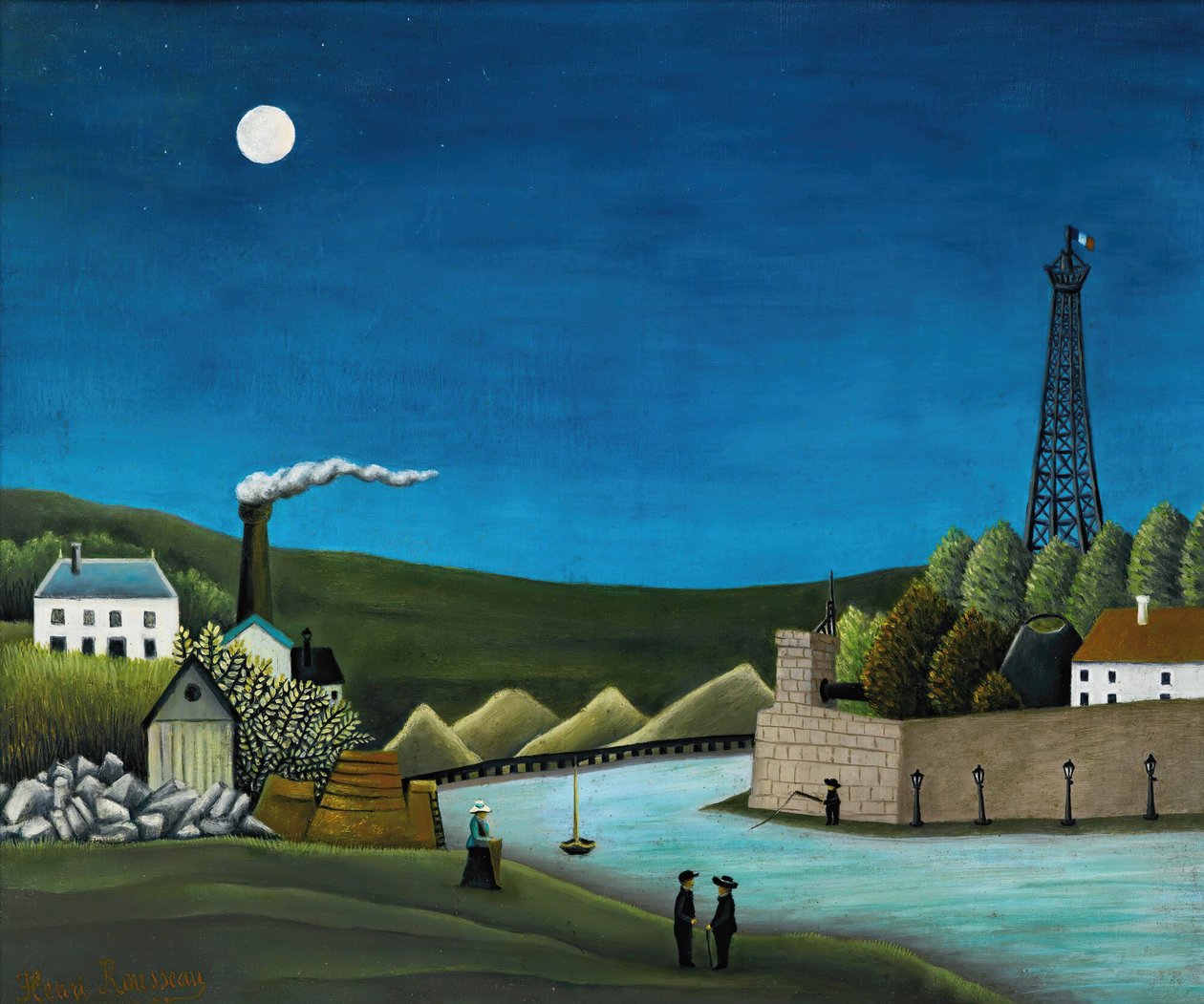 Seina v Suresnes, kolem roku 1911 (olej na plátně) od Henri Rousseau