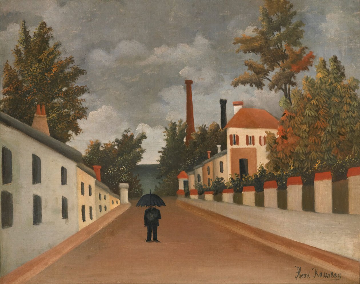 Předměstí Paříže, kolem roku 1910 (olej na plátně) od Henri Rousseau