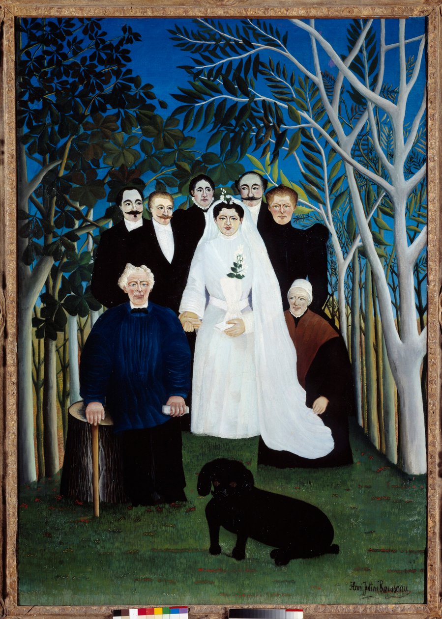 Svatba kolem roku 1905. Obraz Henri Rousseau dit Le Douanier (1844-1910) od Henri J.F. Rousseau
