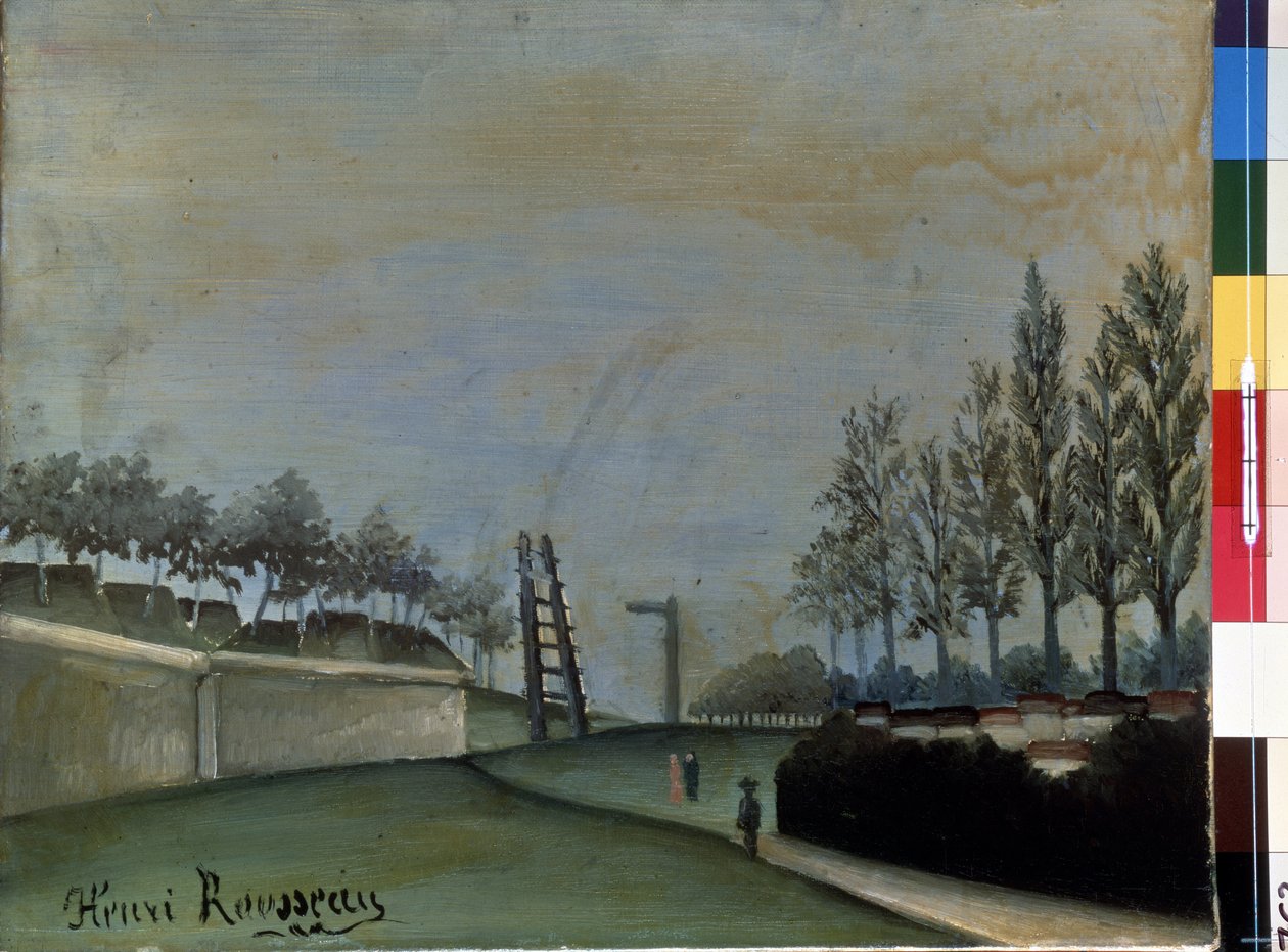 Pohled na Vanves. Obraz Henriho Rousseaua zvaný Douanier Rousseau (1844-1910) od Henri J.F. Rousseau