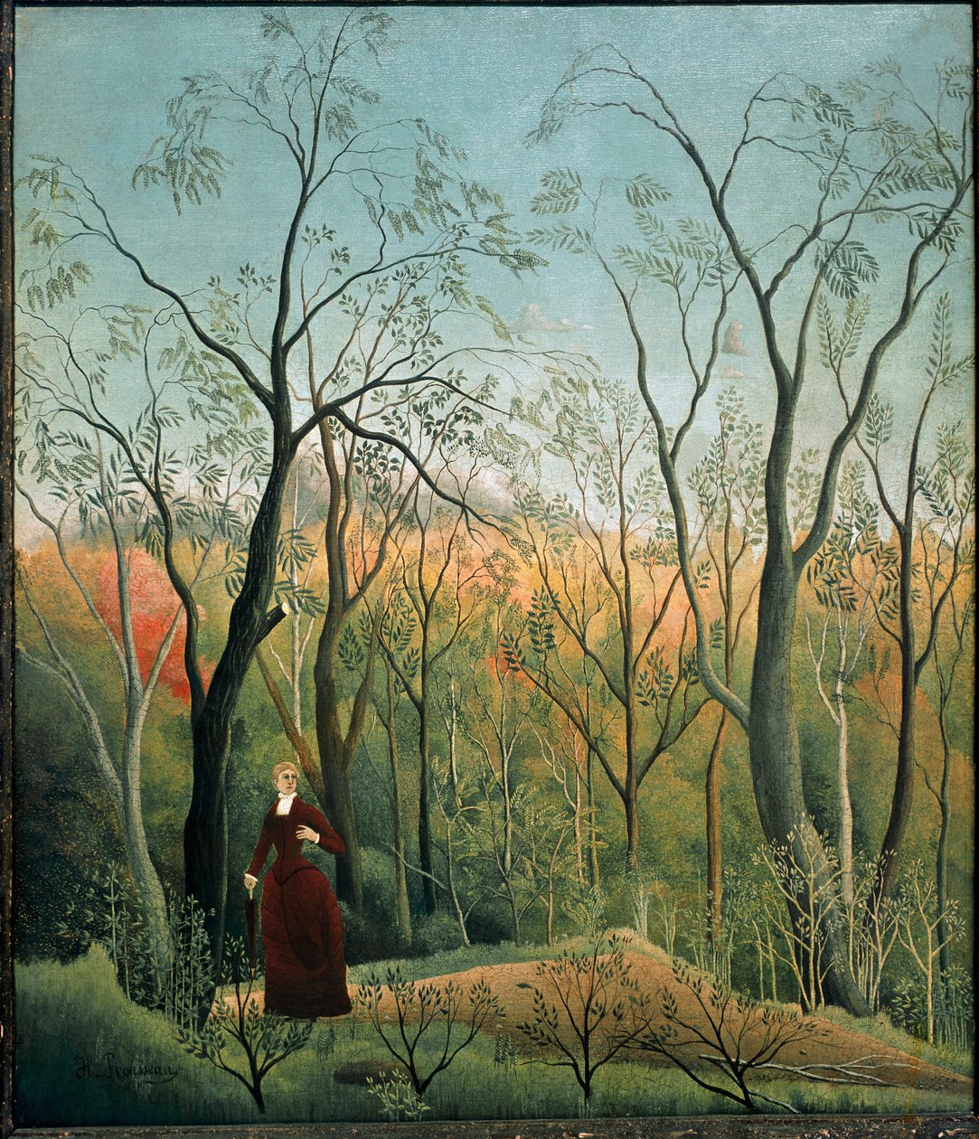 Procházka lesem Obraz Henriho Rousseaua dit le Douanier Rousseau (1844-1910) 1886-1890 Ne. 71x60 cm Kunsthaus Zurich od Henri J.F. Rousseau