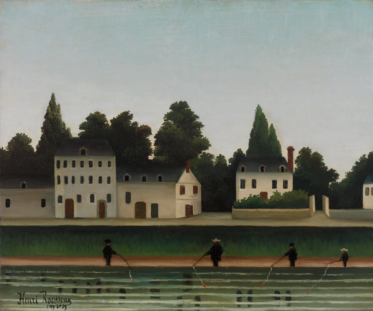 Krajina s rybářem, 1909 od Henri J.F. 1844 1910 Rousseau