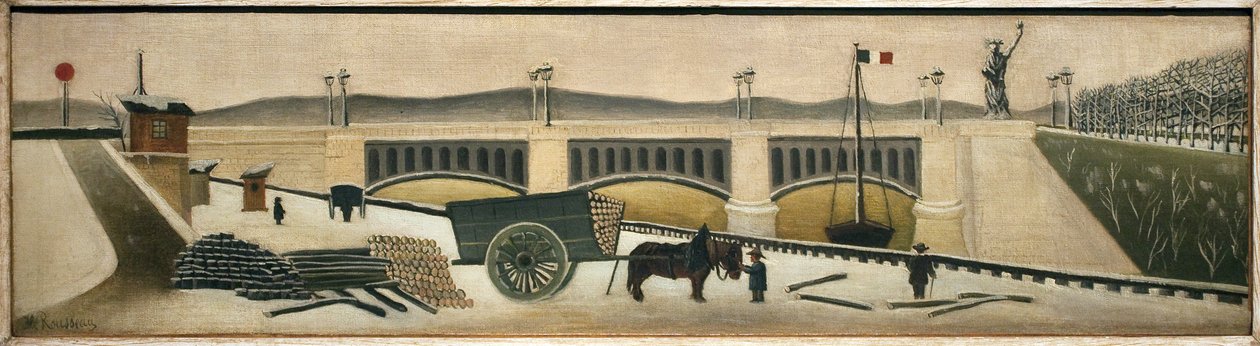 Most Grenelle. Obraz Henriho Rousseaua od Henri J.F. Rousseau