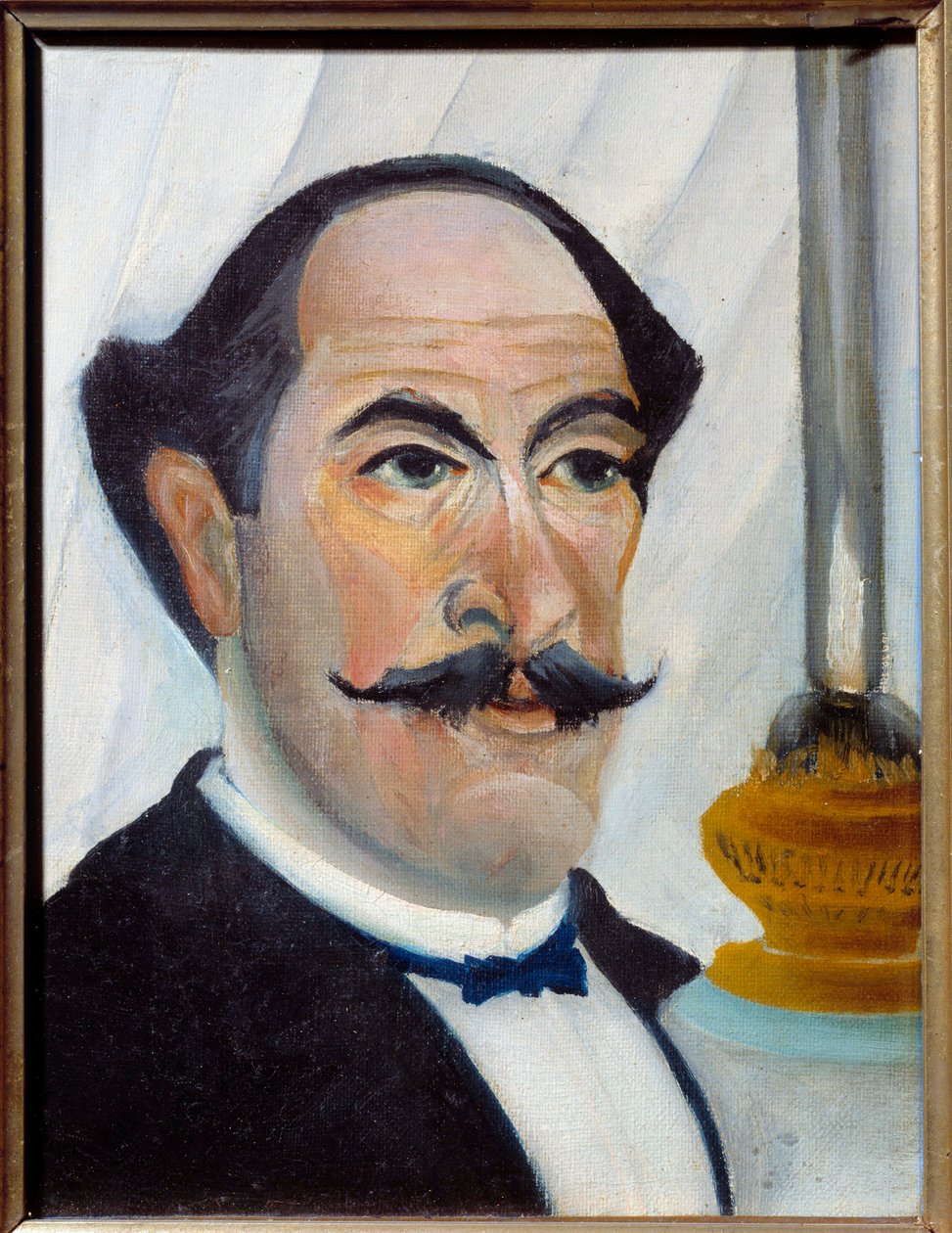 Autoportrét s lampou od Henri Rousseau dit Le Douanier Rousseau od Henri J.F. Rousseau