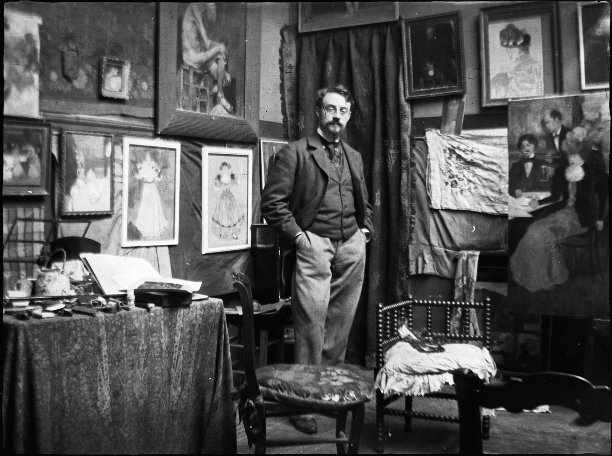 Henri Matisse v dílně Henri Evenepoel, 1897. od Henri Jacques Edouard Evenepoel