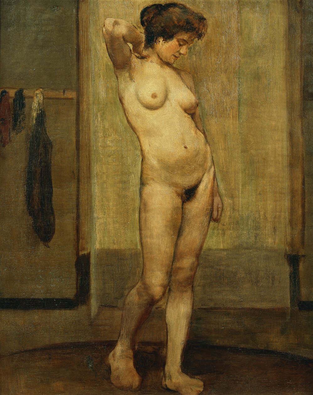 stojící nahá; Nyní Debout, od Henri Jacques Edouard Evenepoel