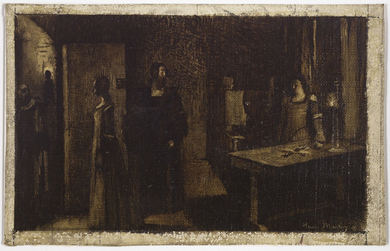 Krucifix, asi 1887 (olej na plátně) od Henri Jean Guillaume Martin