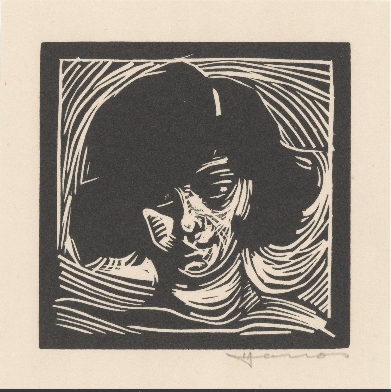 Hlava ženy od Henri Jonas (signed by artist)