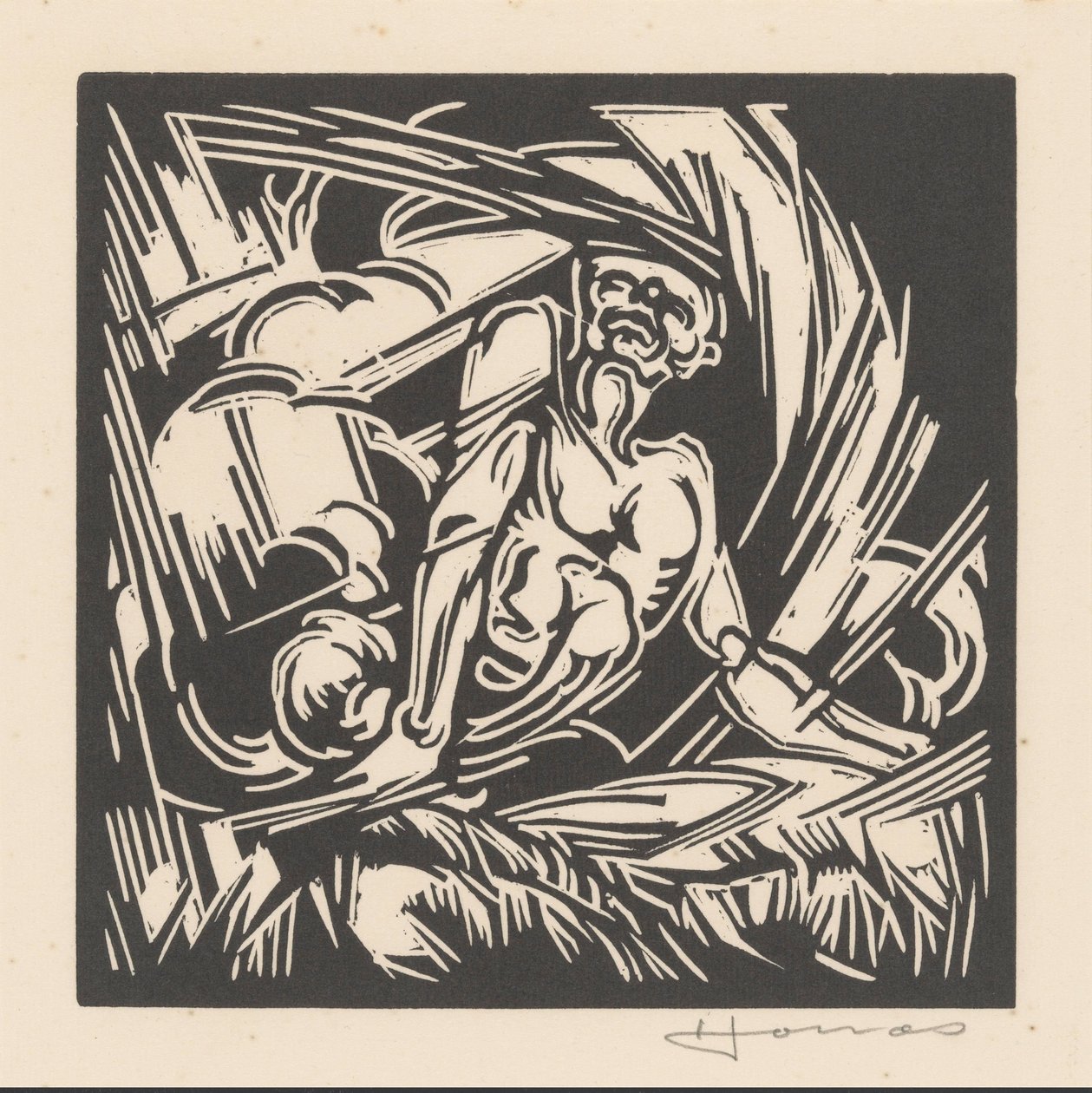 Personifikace větru od Henri Jonas (signed by artist)
