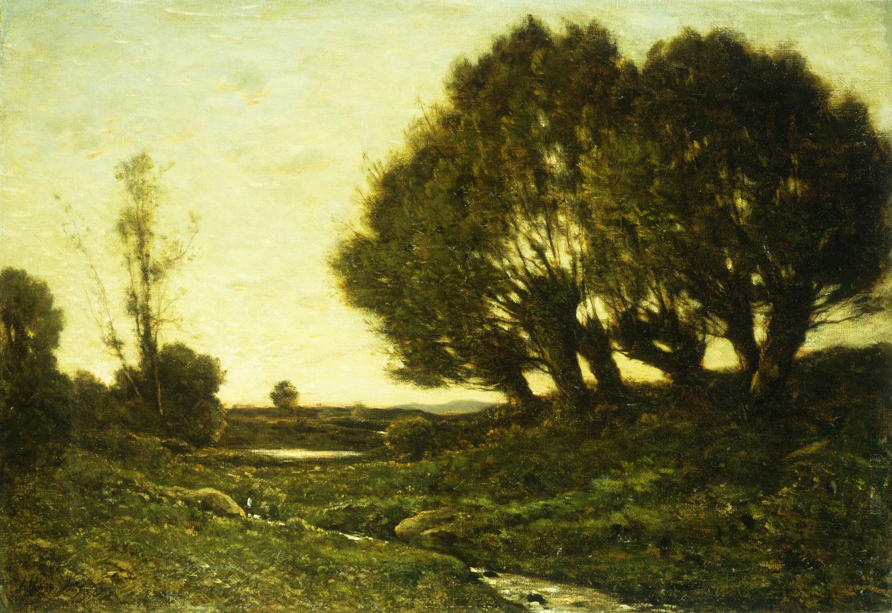 Zalesněná krajina s potokem, 1903 od Henri Joseph Harpignies