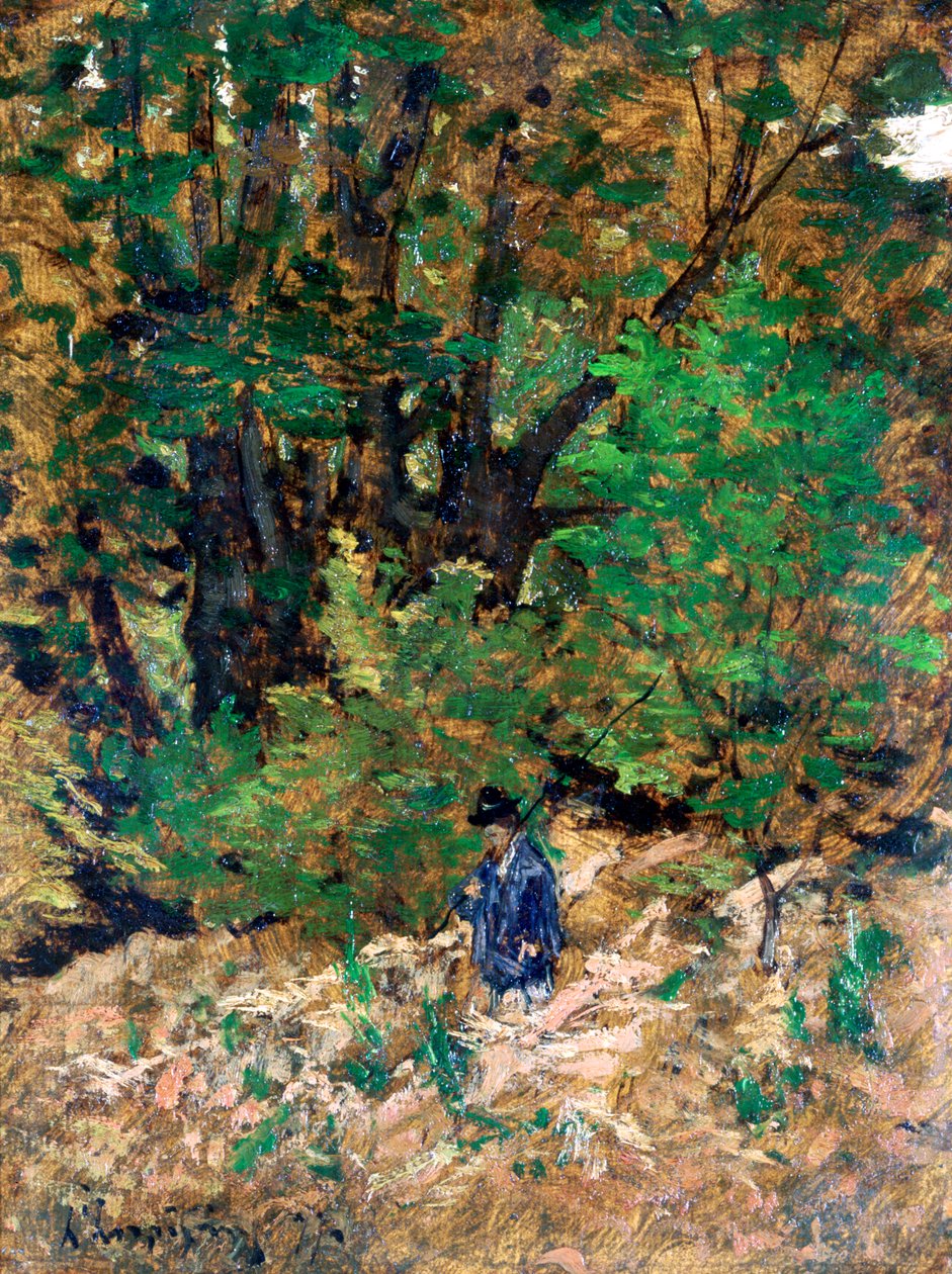 Doma v lese, c1880 od Henri Joseph Harpignies
