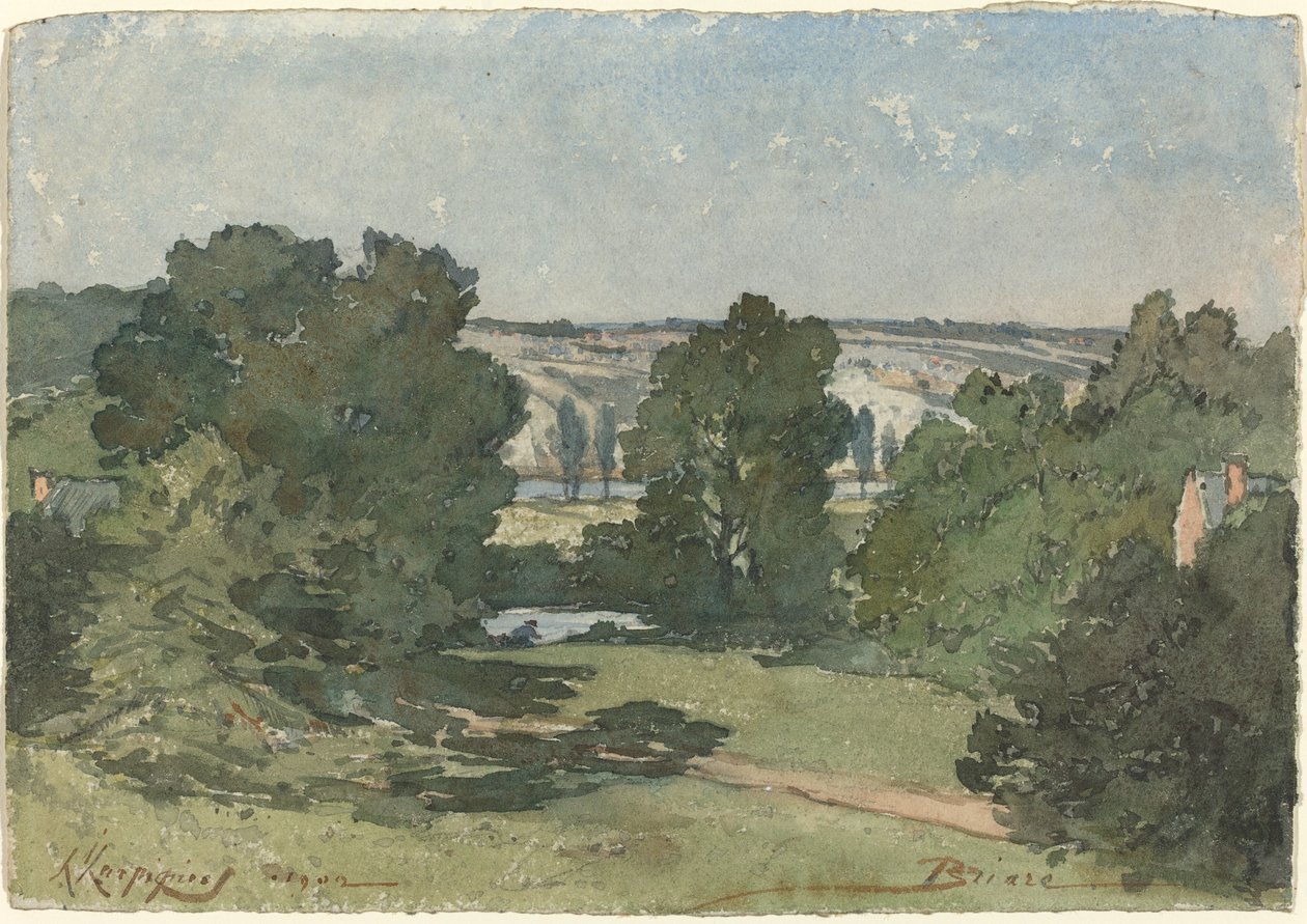 Briare od Henri Joseph Harpignies