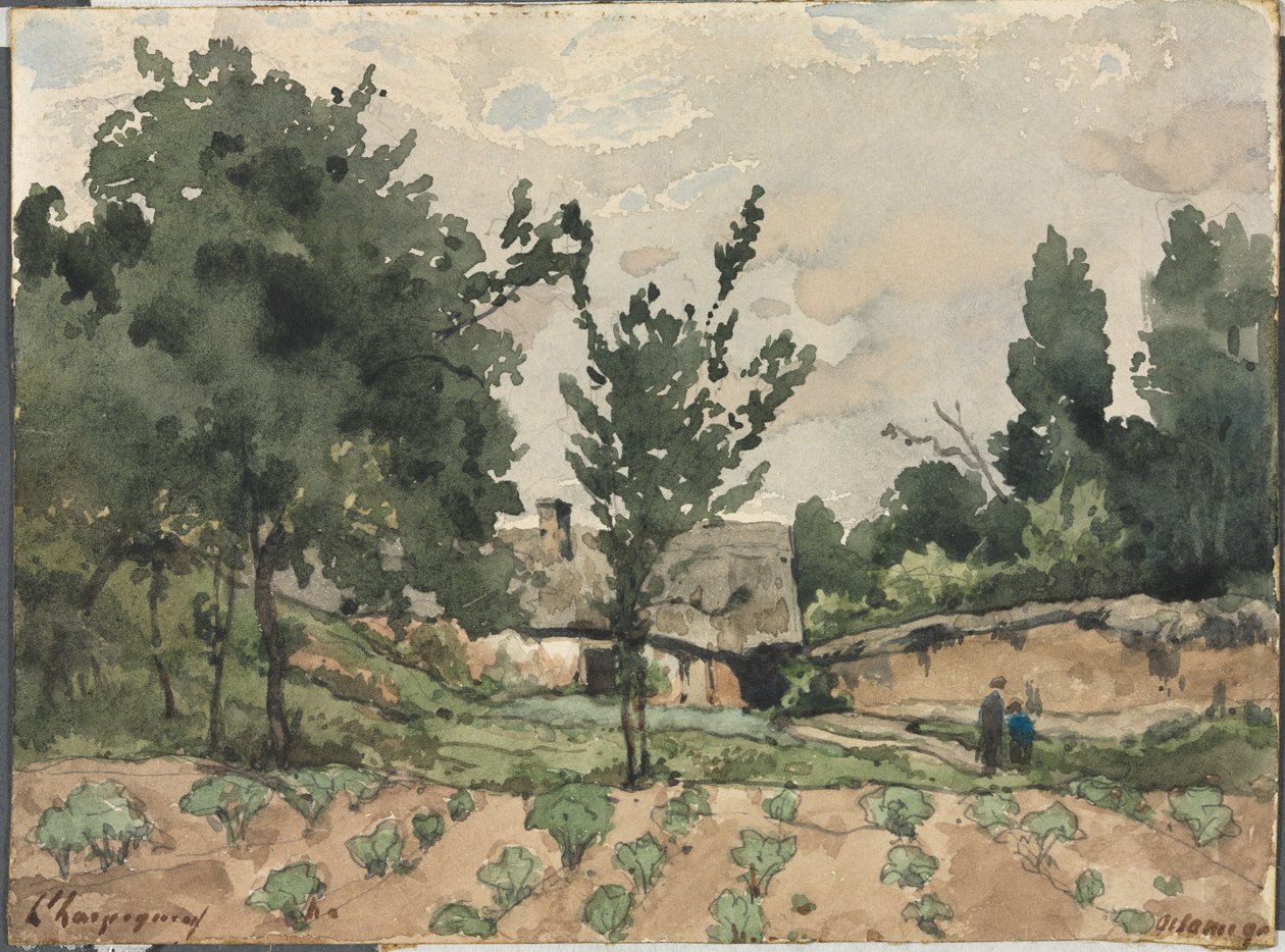 Krajina s farmou od Henri Joseph Harpignies