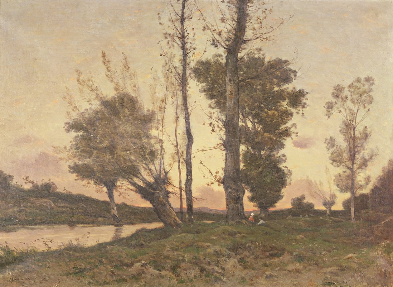 Krajina s potokem od Henri Joseph Harpignies