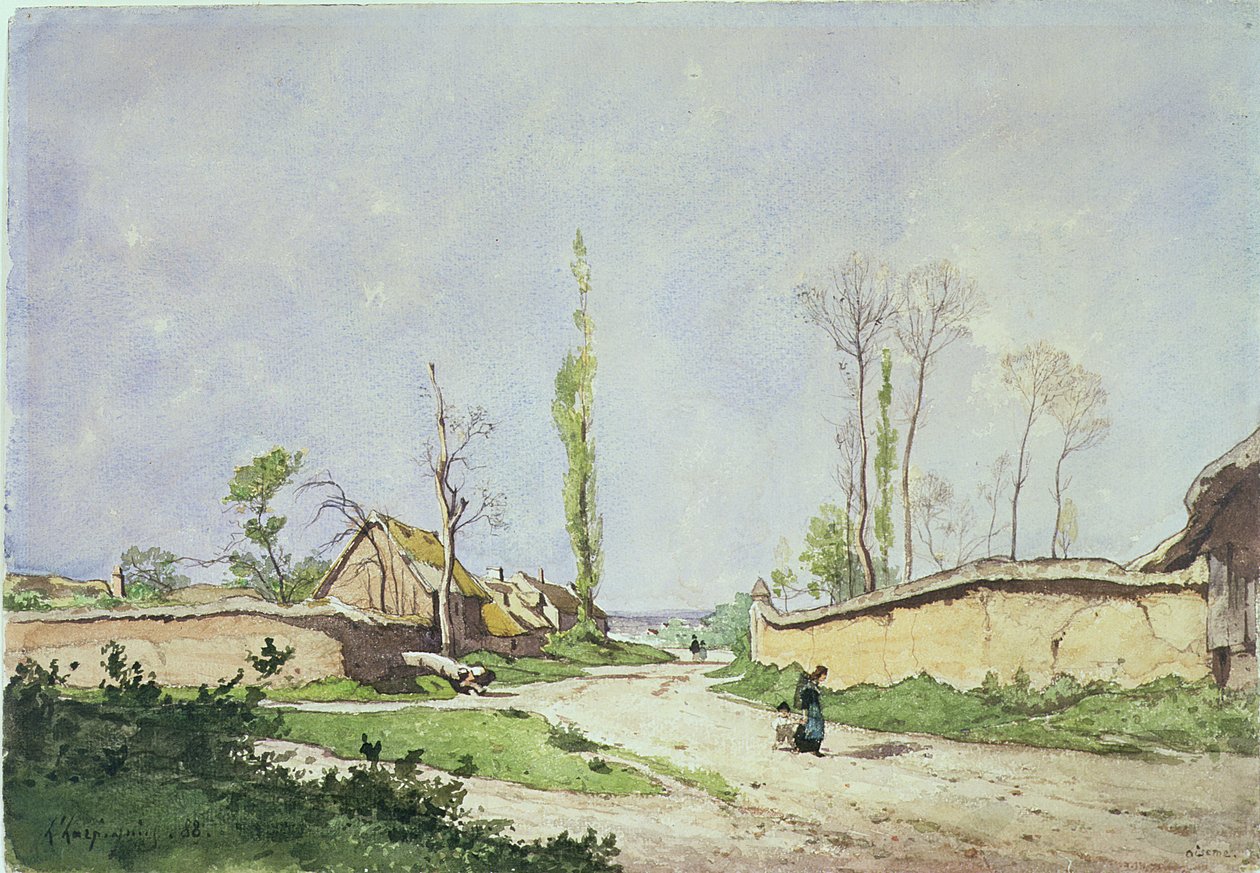 č.1534 A Village Road, Oiseme, 1888 od Henri Joseph Harpignies