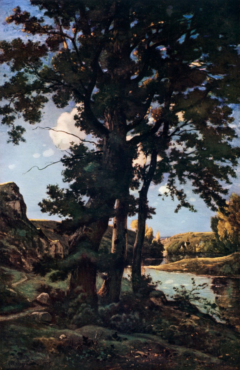 Duby v Chateaurenard, Francie, 1926. od Henri Joseph Harpignies