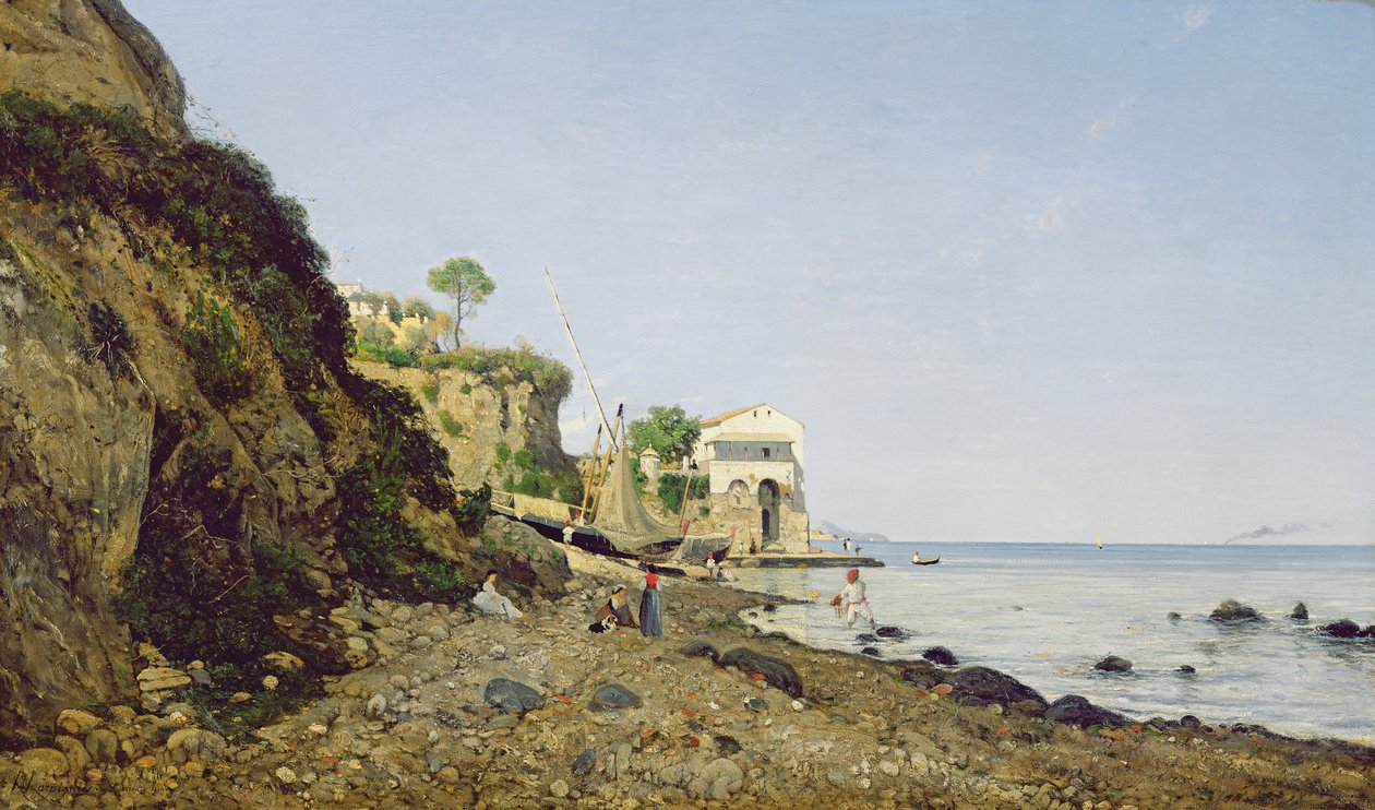 Přímořská krajina v Sorrentu, 1859 od Henri Joseph Harpignies