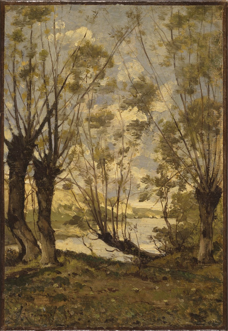 Vrby na břehu Loiry, 1893 od Henri Joseph Harpignies