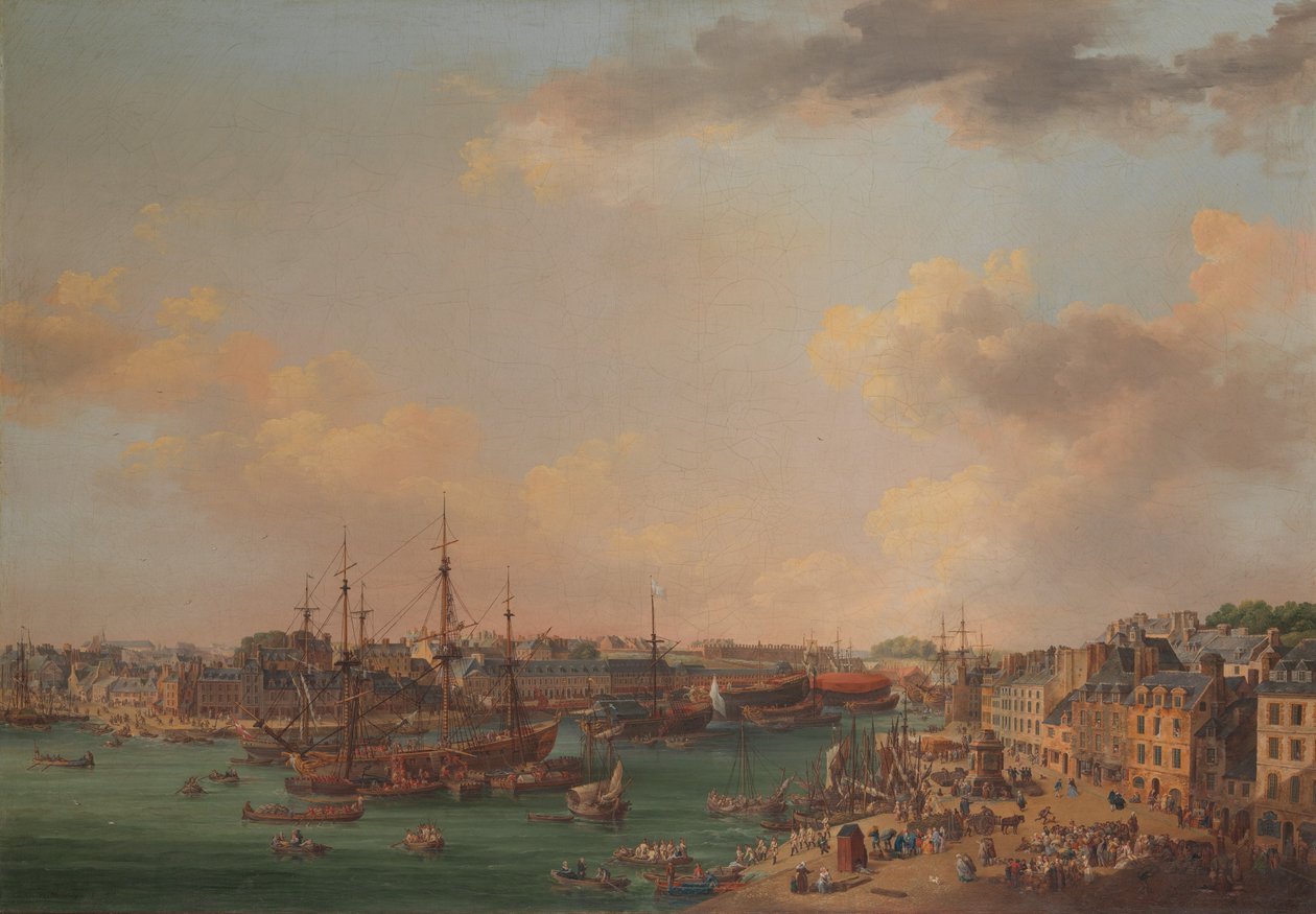 Vnější přístav Brest, 1773. od Henri Joseph Van Blarenberghe