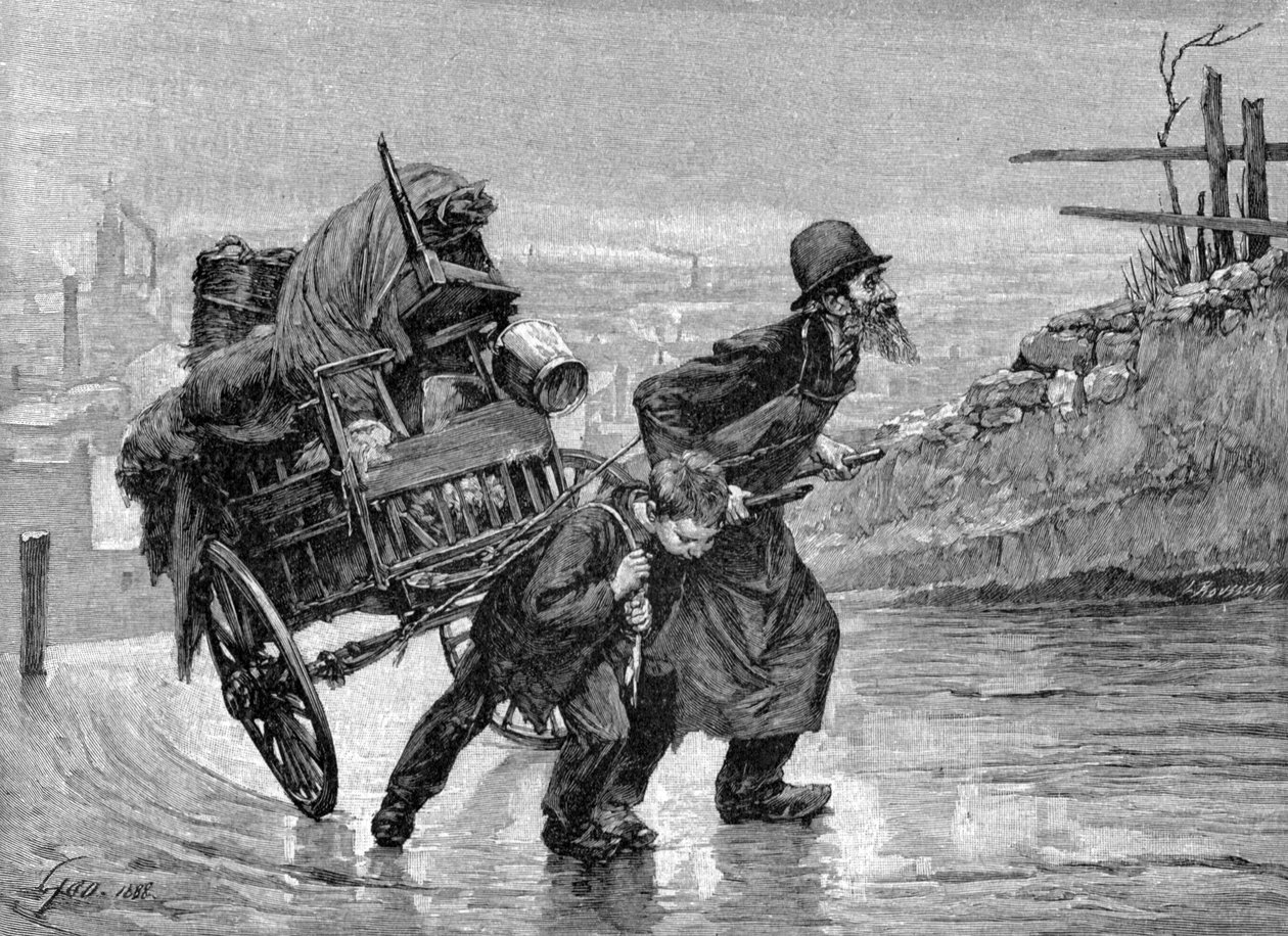 Žebráci v Paříži od Henri Jules Jean Geoffroy