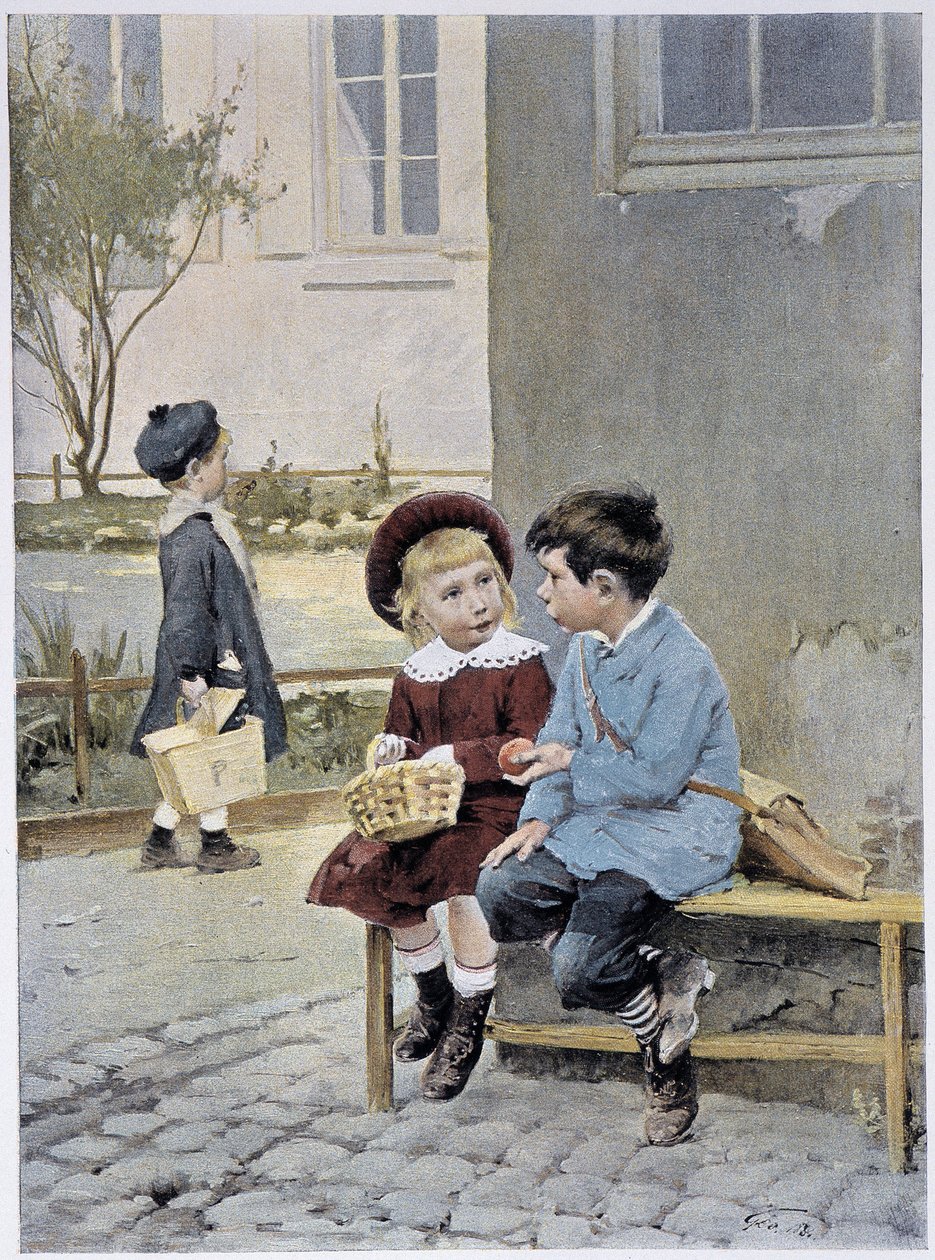 Volný obchod - akvarel od Geoffroye v „“Le Figaro Illustré““, květen 1901 od Henri Jules Jean Geoffroy
