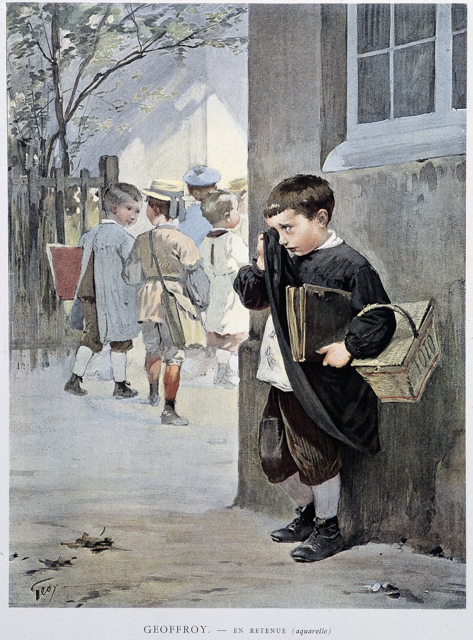 Ve zdrženlivosti - akvarel od Geoffroye v „“Le Figaro Illustré““, květen 1901 od Henri Jules Jean Geoffroy