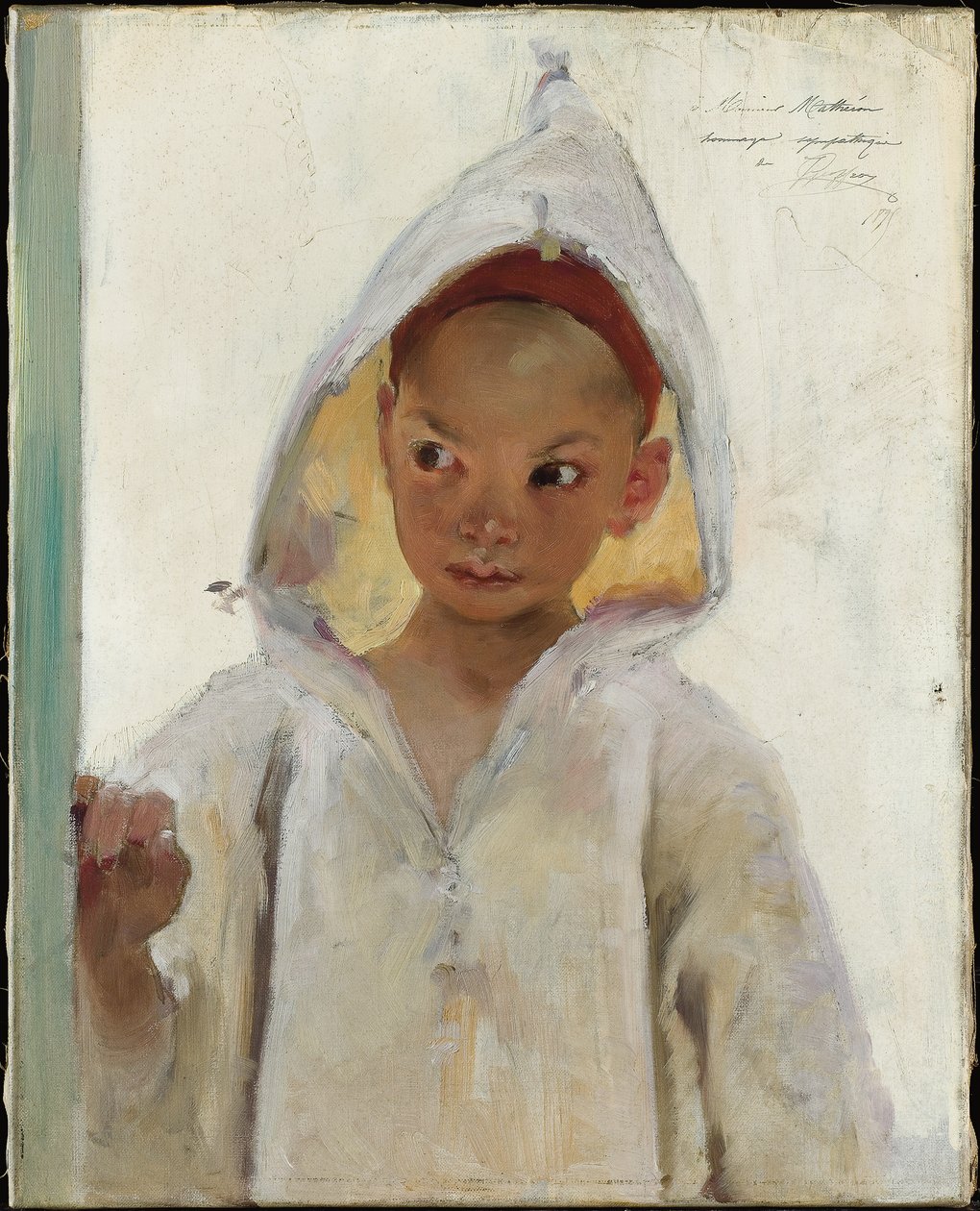 Portrét mladého chlapce na sobě Burnous od Henri Jules Jean Geoffroy