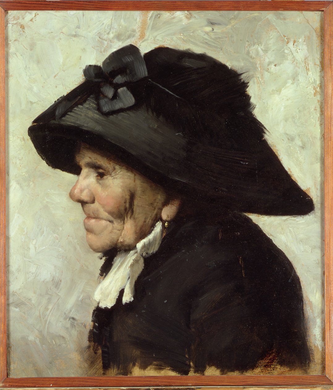 Studie hlavy staré ženy, 80. léta 19. století (olej) od Henri Jules Jean Geoffroy