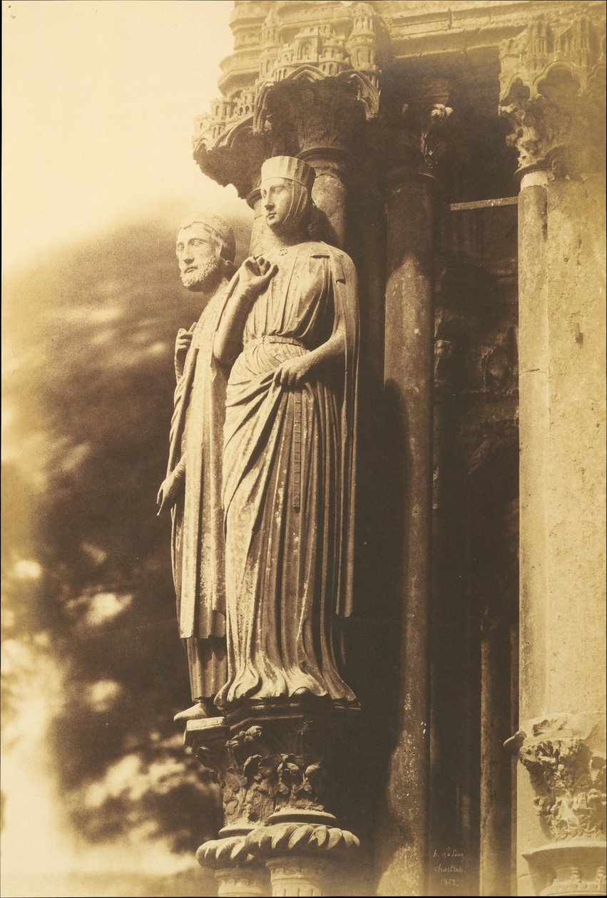 [Velké postavy na severní verandě, katedrála v Chartres], 1852. od Henri Le Secq