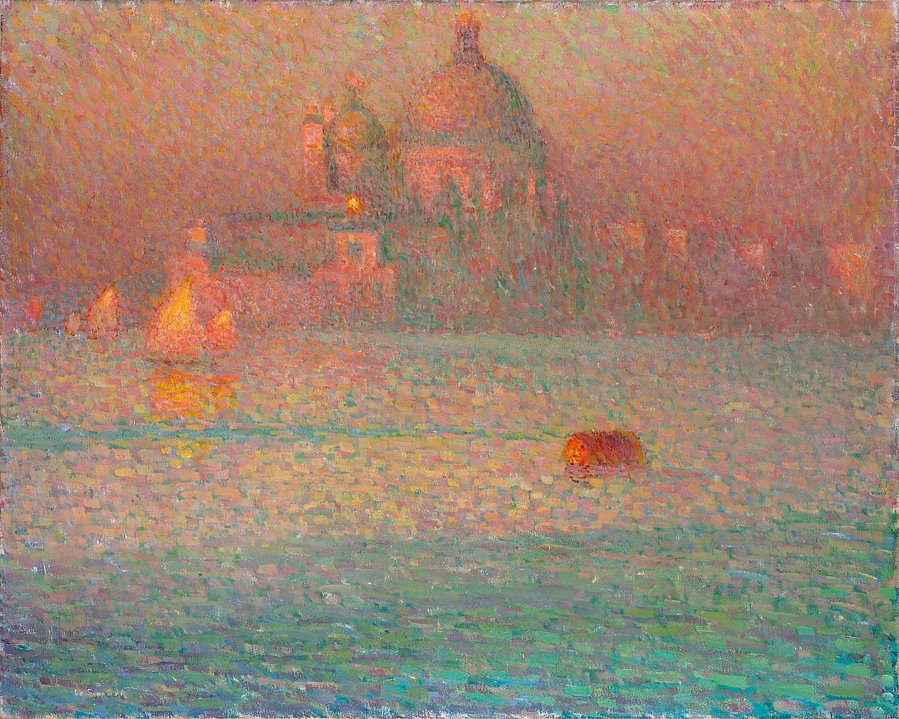 Ohňostroj. Zimní ráno v Benátkách, 1907 od Henri Le Sidaner