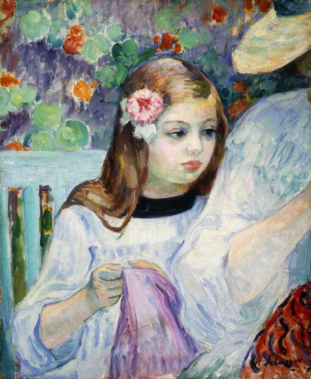 Lekce v krejčovství; La Lecon de Couture, 1905-1906 od Henri Lebasque