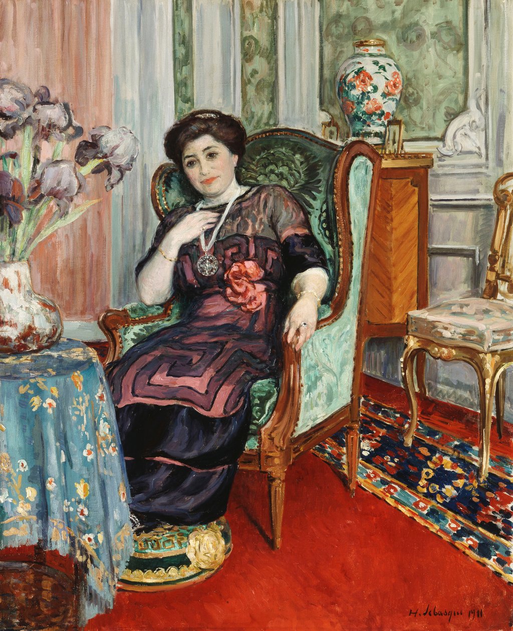 Žena sedící v křesle; Žena sedící v křesle, 1911 od Henri Lebasque