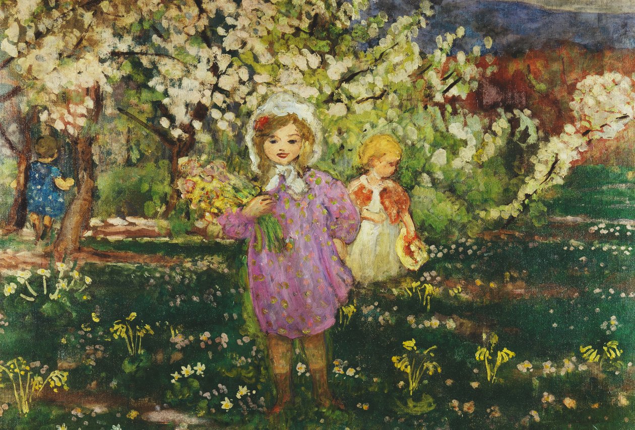 Děti v rozkvetlém sadu; Děti v rozkvetlém sadu, 1914 od Henri Lebasque