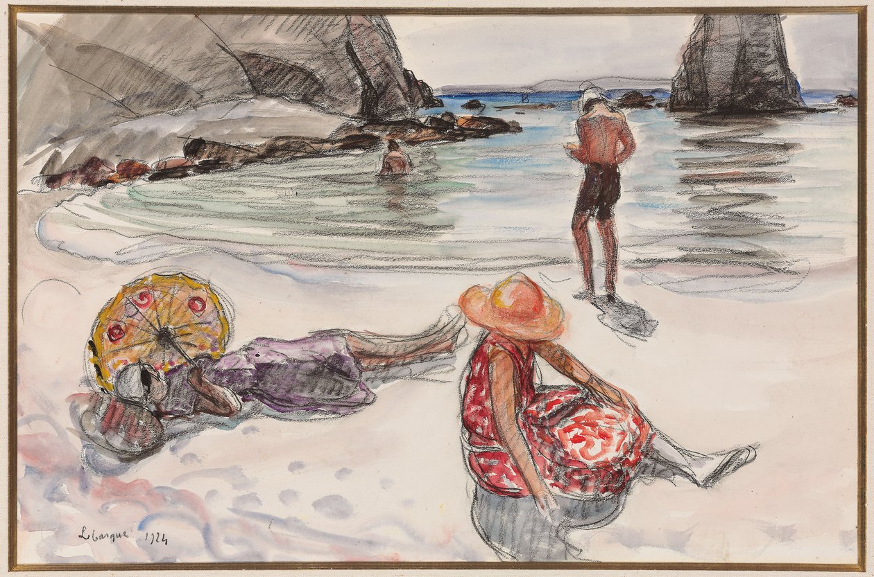 Crozon Peninsula, Portzic Beach; Poloostrov Crozon, pláž Portzic, 1924 od Henri Lebasque