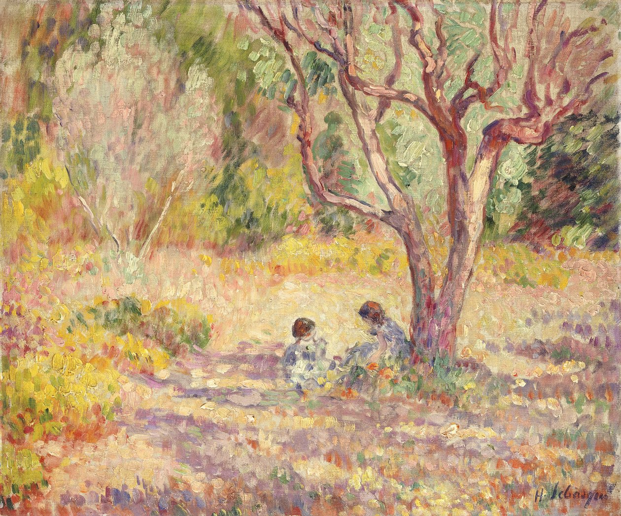Hry ve stínu zahrady; Hry ve stínu zahrady, c.1906-1907 od Henri Lebasque