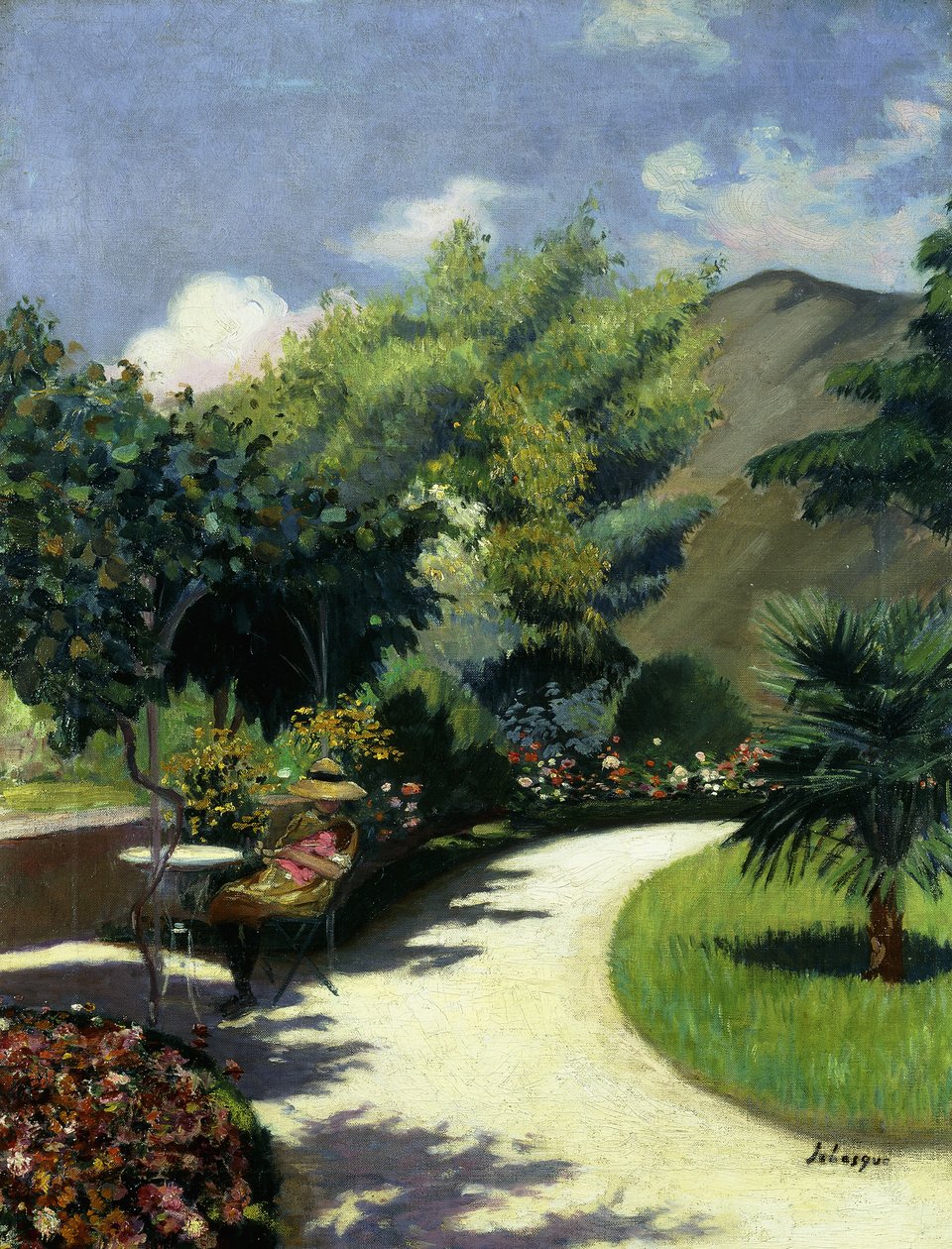 Dívka v zahradě, Le Pradet; Dívka v zahradě, Le Pradet, kolem roku 1925 od Henri Lebasque
