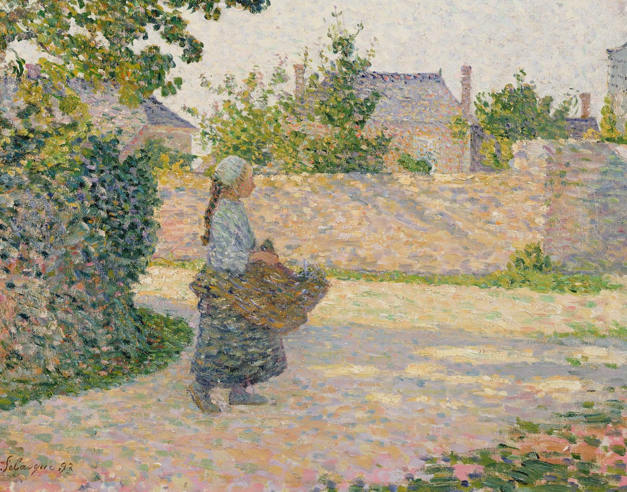 Selská dívka vracející se do vesnice, 1893 od Henri Lebasque