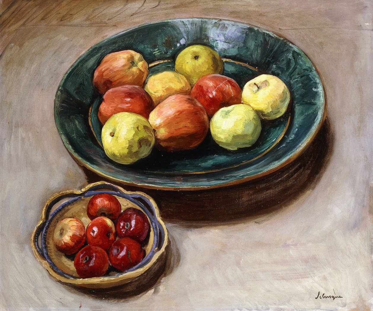 Zátiší s jablky; Příroda Morte aux Pommes, kolem roku 1926 od Henri Lebasque