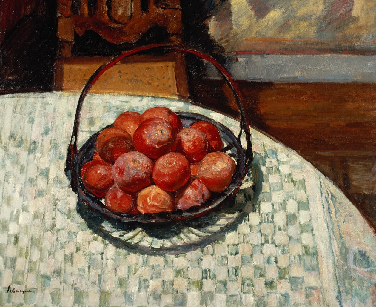 Košík ovoce; Ovocný koš, od Henri Lebasque