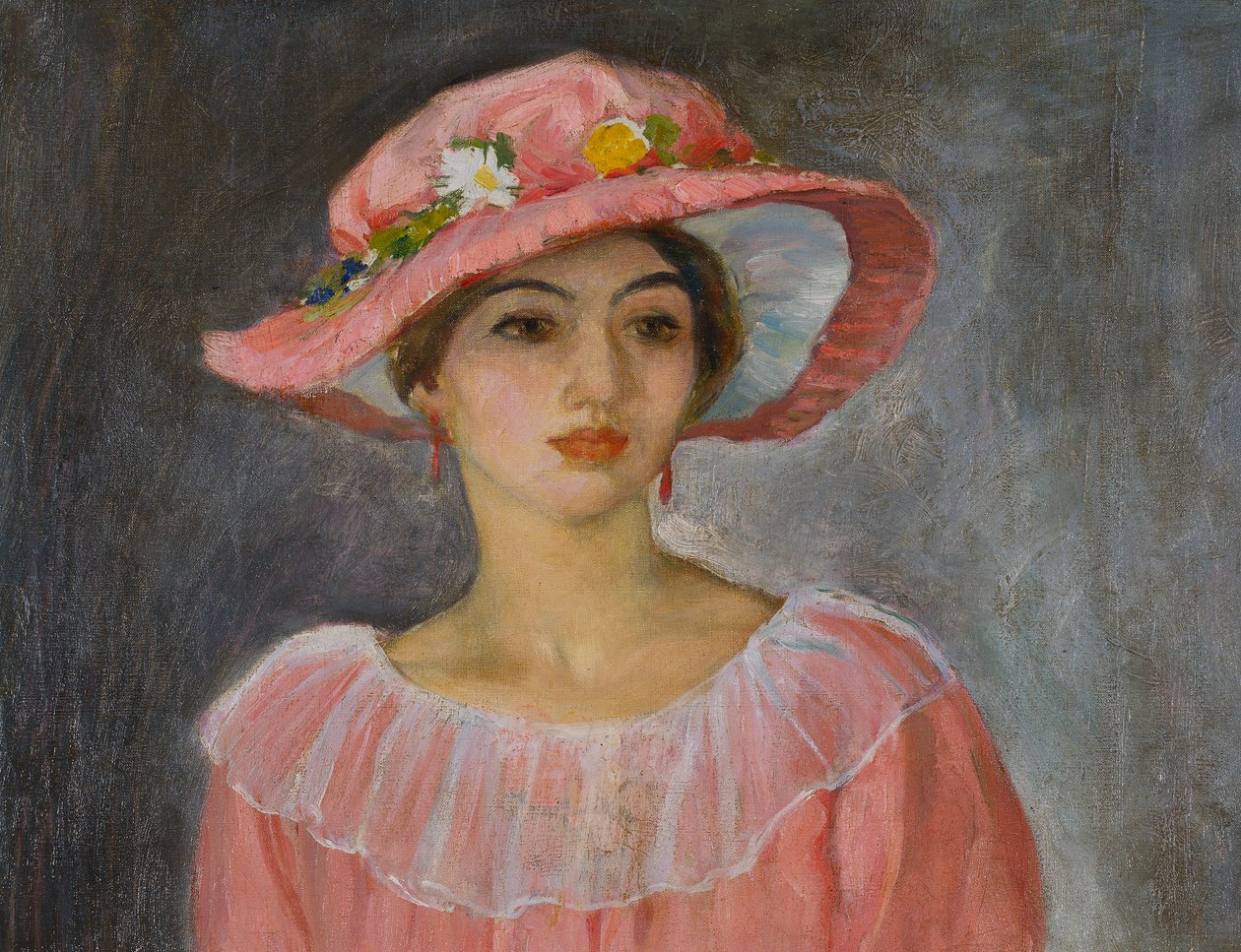 Růžový klobouk od Henri Lebasque
