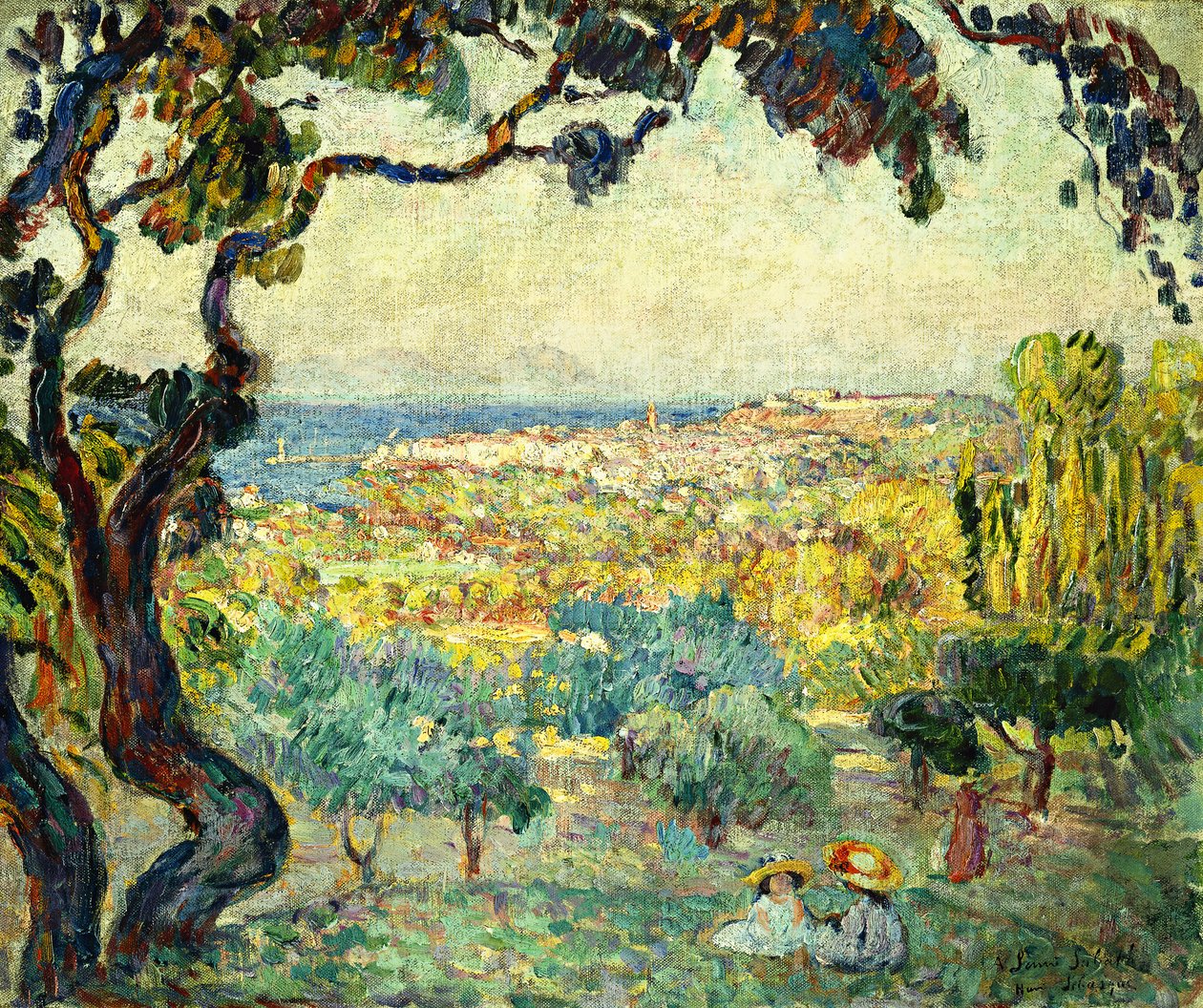 Dvě děti v pobřežní krajině; Dvě děti v námořní krajině, od Henri Lebasque