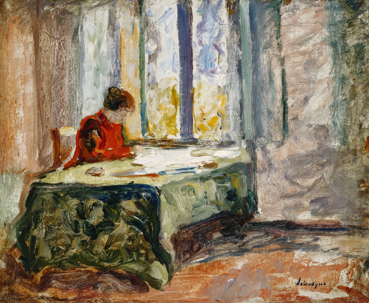 Žena šití; Femme Cousant, od Henri Lebasque