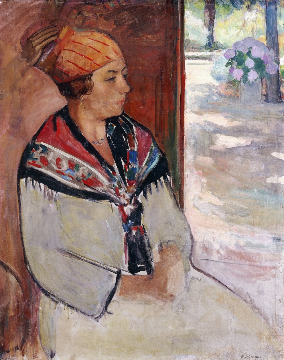 Žena v šátku v Prefailles; Femme au Madras a Prefailles, 1922 od Henri Lebasque