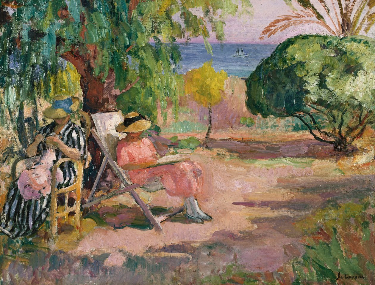Dámské šití (olej na plátně) od Henri Lebasque