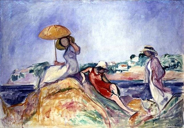 Ženy u moře, kolem roku 1910 (olej na plátně) od Henri Lebasque