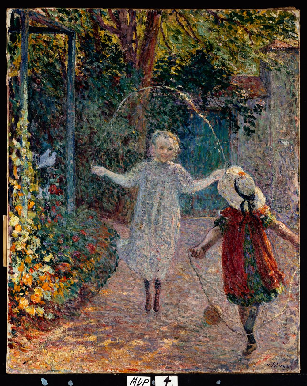 Mladé dívky si hrají v zahradě, 1899 od Henri Lebasque