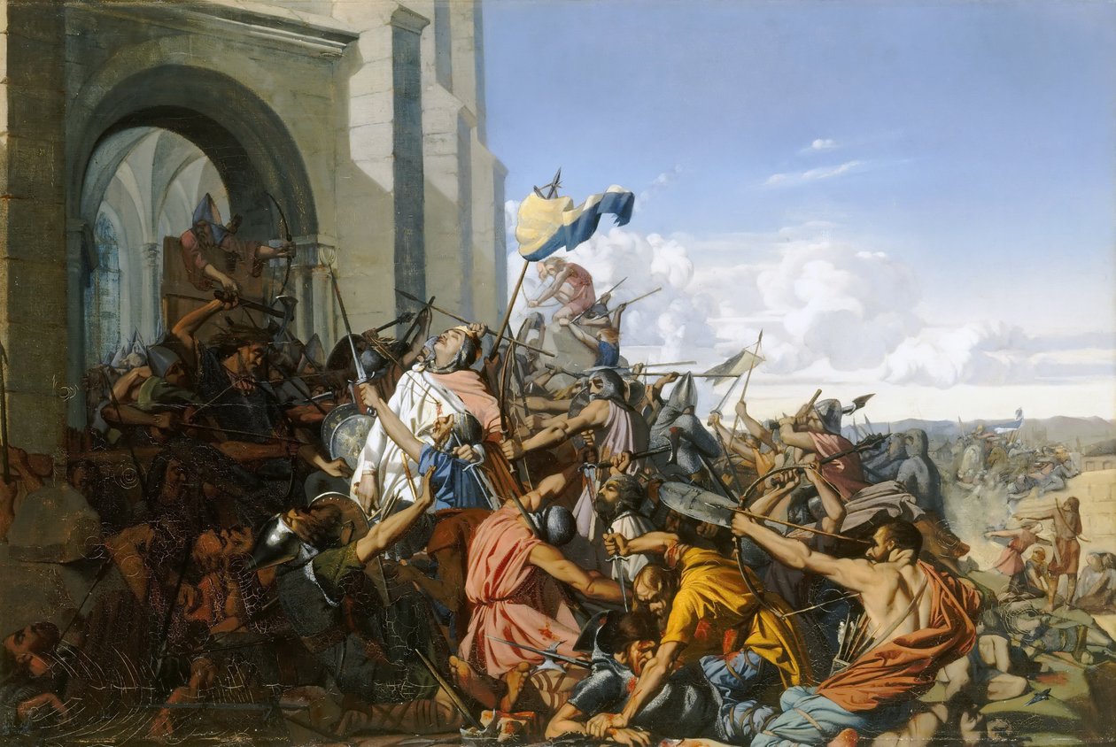 Smrt Roberta le Fort v bitvě u Brissarthe, 866 od Henri Lehmann