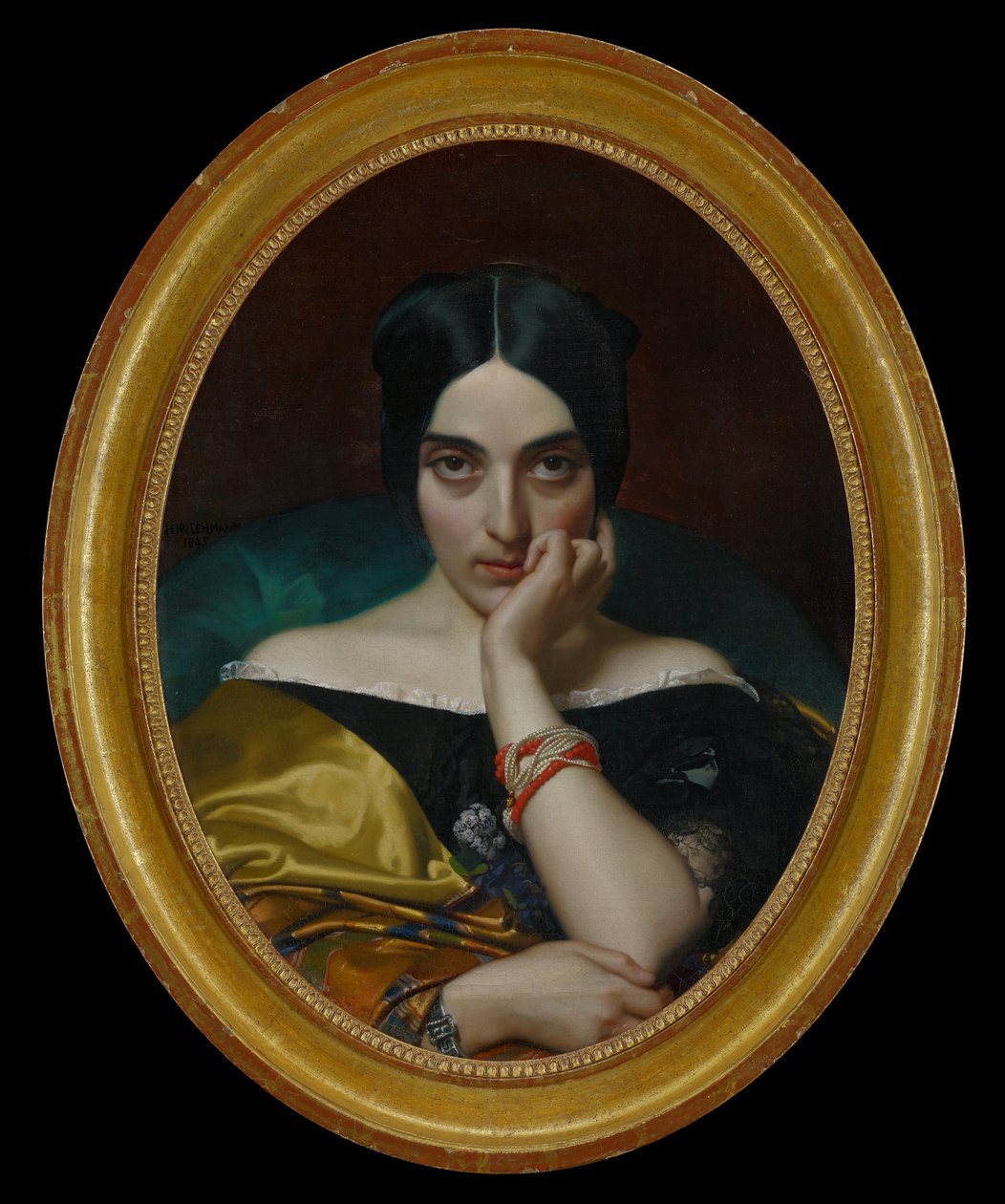 Portrét Clémentine (paní Alphonse) Karr od Henri Lehmann