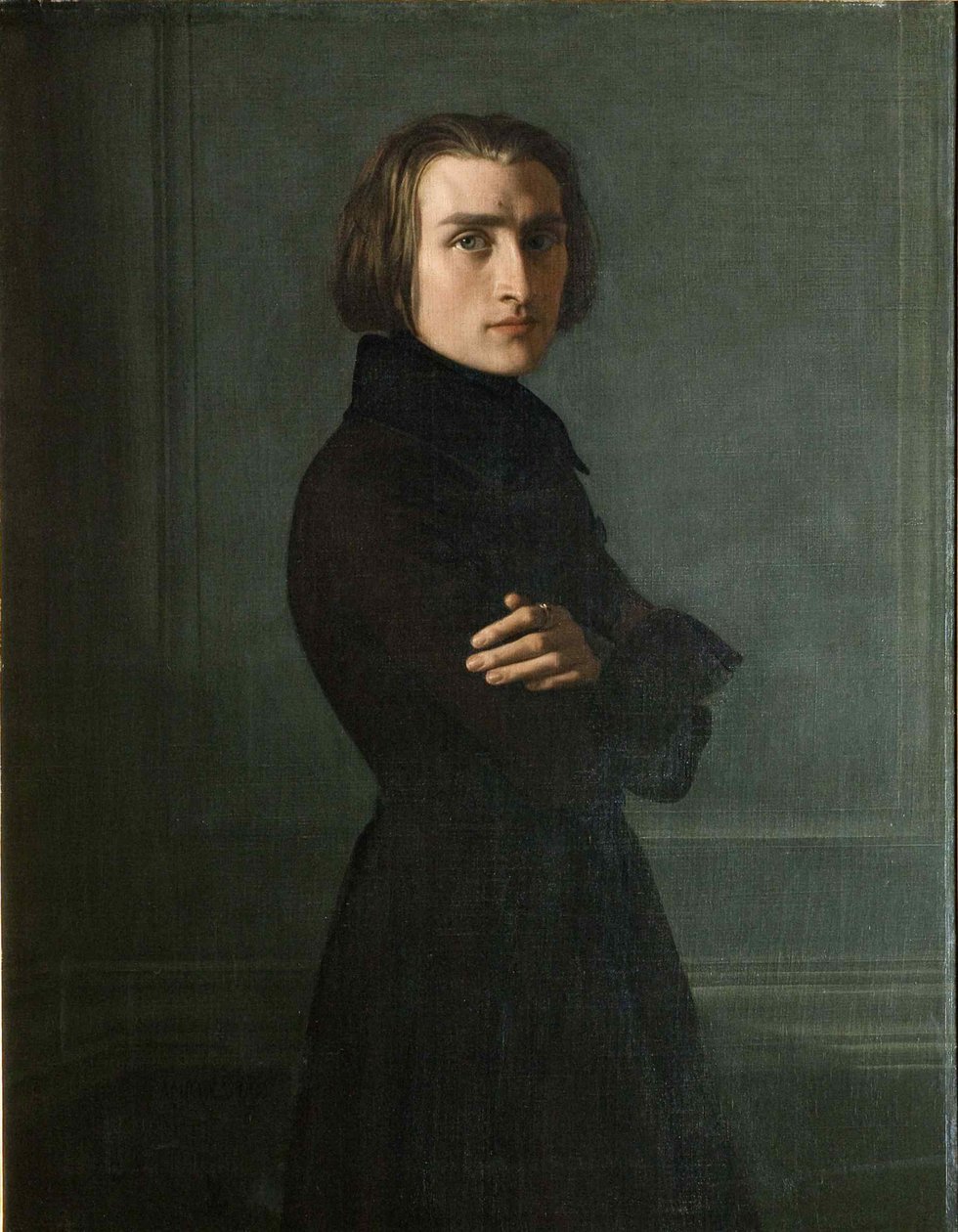 Portrét skladatele Franze Liszta 1811-1886, 1839. od Henri Lehmann